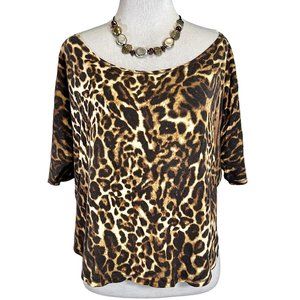 RL Denim and Supply Cotton Animal Print Boat Neck Shirt